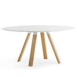 Arki-Table Cafe with Wood Legs by PEDRALI