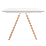 Arki-Table with Wood Legs and Cable by PEDRALI