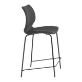Kay Upholstered Metal Legged Bar Stool | Quilted