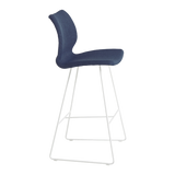 Kay Upholstered Sled Legged Bar Stool | Quilted