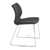 Kay Upholstered Sled Legged Chair | Quilted