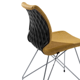 Kay Upholstered Wire Steel Chair | Quilted