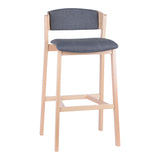 Miles Wood Frame Bar Stool
