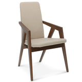 Rondack Upholstered Wood Arm Chair