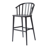 Rai Wood Back Bar Stool