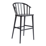 Rai Wood Back Bar Stool