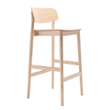 Griff Wood Back Bar Stool