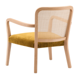 Square Cane Webbed Back Lounge Chair