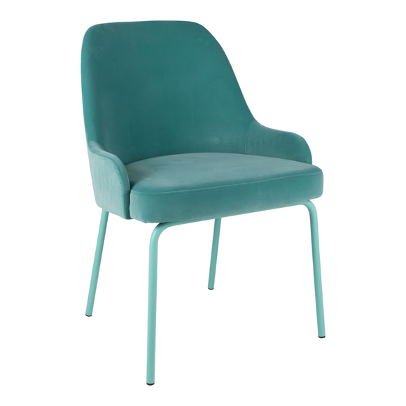 Fresco Upholstered Chair w/Steel Legs
