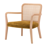 Square Cane Webbed Back Lounge Chair