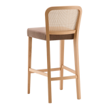 Square Cane Back Bar Stool