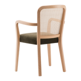 Square Cane Webbed Arm Chair