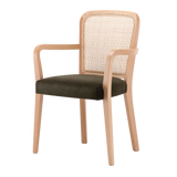 Square Cane Webbed Arm Chair
