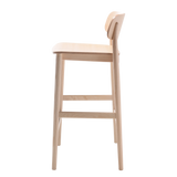 Griff Wood Back Bar Stool