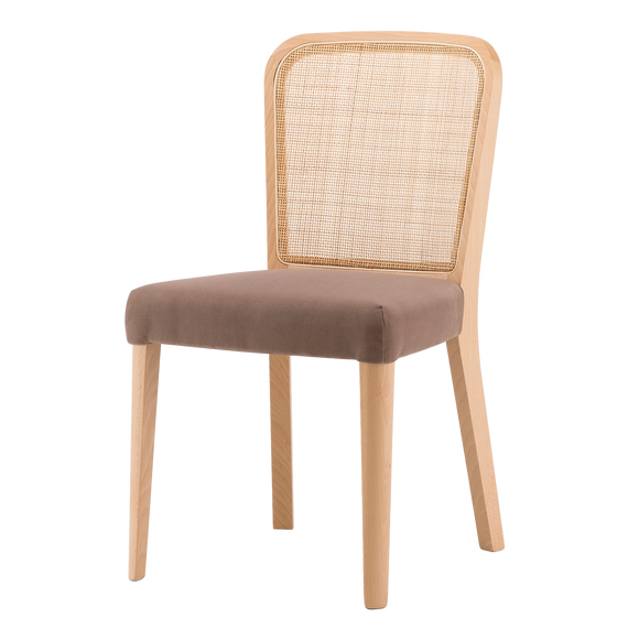 Square Cane Webbed Chair