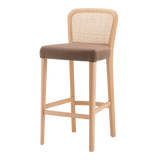 Square Cane Back Bar Stool