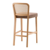 Square Cane Back Bar Stool