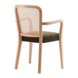 Square Cane Webbed Arm Chair
