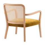 Square Cane Webbed Back Lounge Chair