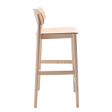 Griff Wood Back Bar Stool