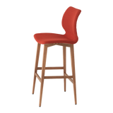 Kay Upholstered Wood  Bar Stool