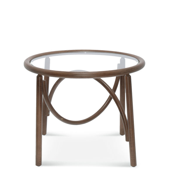 Noodle Bentwood Glass Top Coffee Table